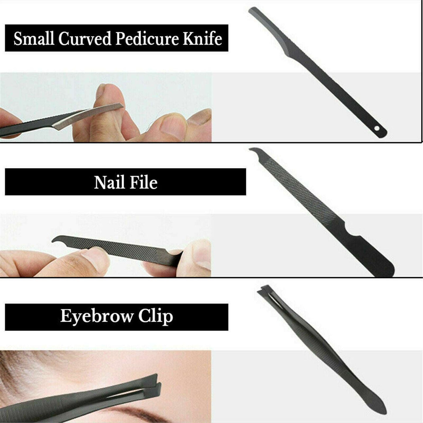 18 Piece Set Stainless Steel Nail Grooming Pedicure Kit Australia Dealbest