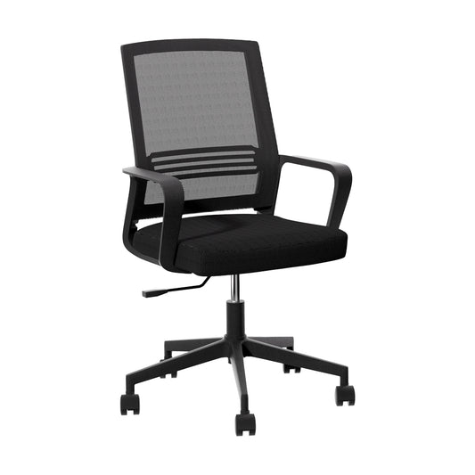 Mesh Office Chair Computer Gaming Desk Chairs Mid Back - Black