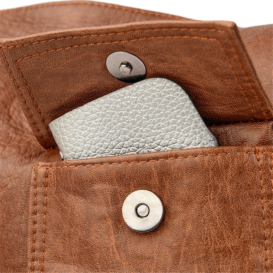 Multi-Wear PU Leather Stud Tote Shoulder Bag