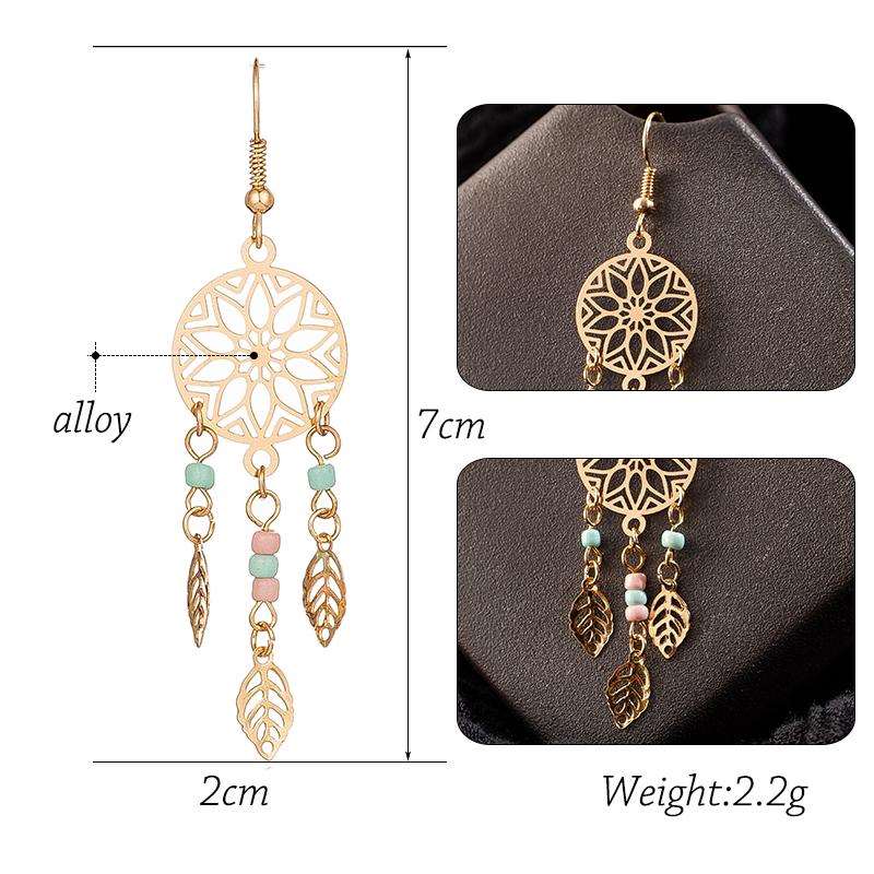 Ethnic Golden Leaf Drop Earrings Australia Dealbest