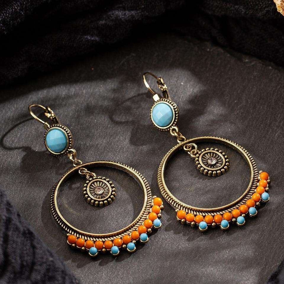 Bohemian Round Beads Drop Earrings Australia Dealbest