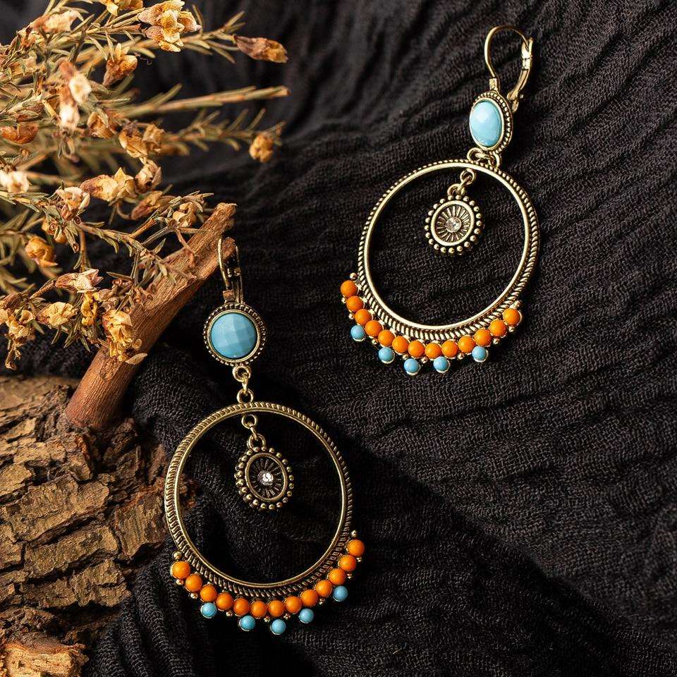 Bohemian Round Beads Drop Earrings Australia Dealbest