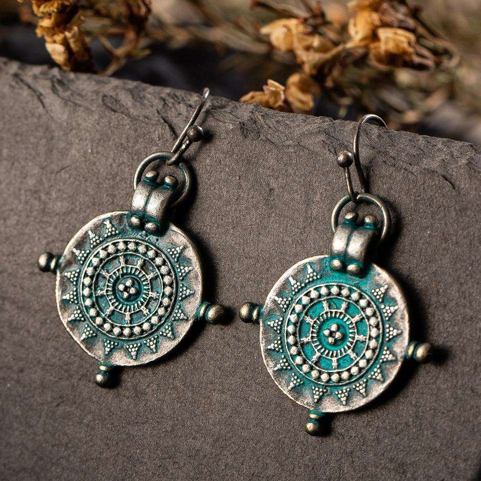 Ethnic Engraved Drop Earrings Australia Dealbest