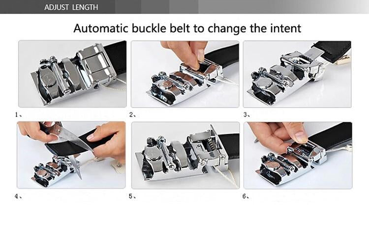 Men's Genuine Leather Adjustable Business Belt Australia Dealbest