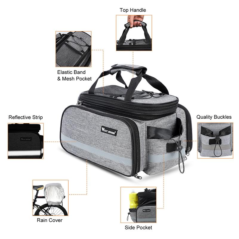 Large Capacity Rainproof Bicycle Rear Rack Bag Australia Dealbest