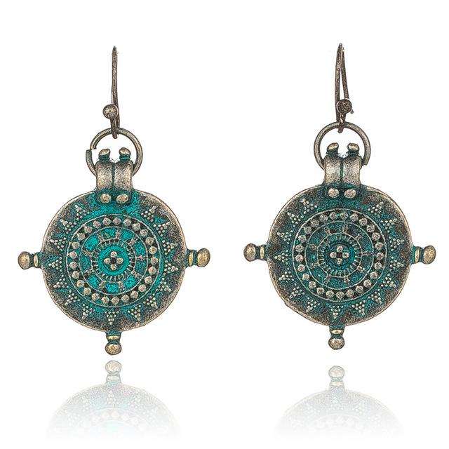 Ethnic Engraved Drop Earrings Australia Dealbest