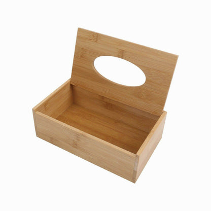 Bamboo Tissue Box Holder Dispenser