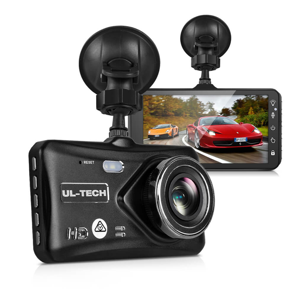 Dual Lens Car Dash Camera System Front And Back - Black