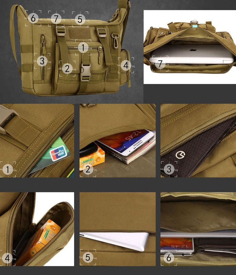 Tactical Sports Crossbody Shoulder Bag 14 Inch