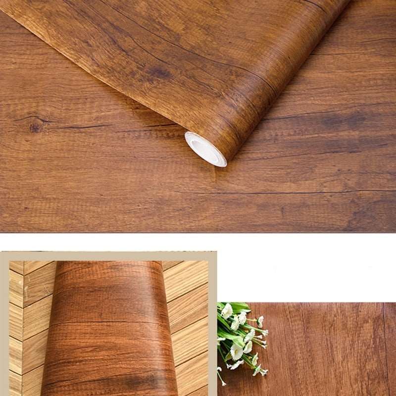 80CM Wide Wood Grain Vinyl Kitchen Countertop Contact Paper