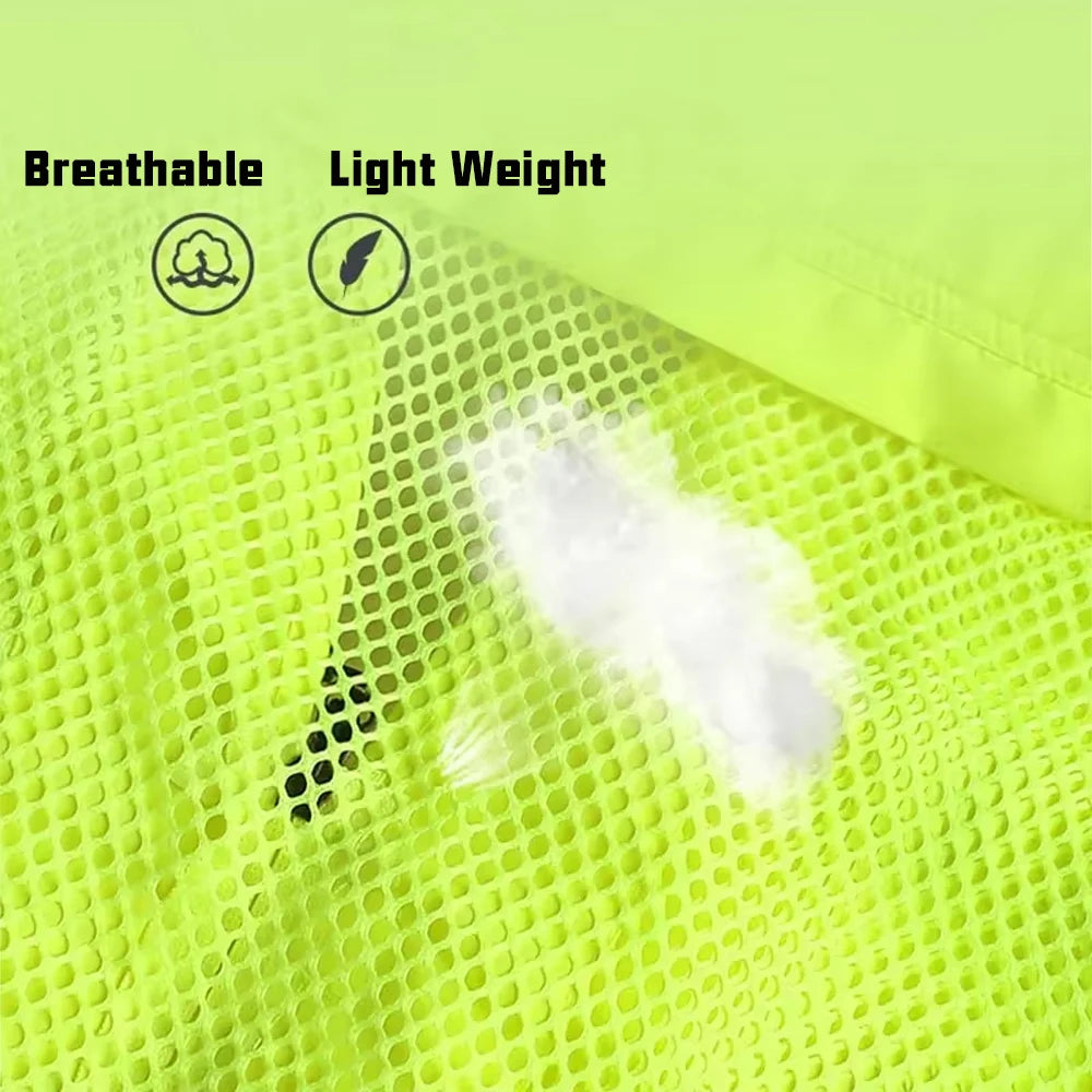 Reflective High Visibility Safety Vest Multi-Pocket Breathable Mesh
