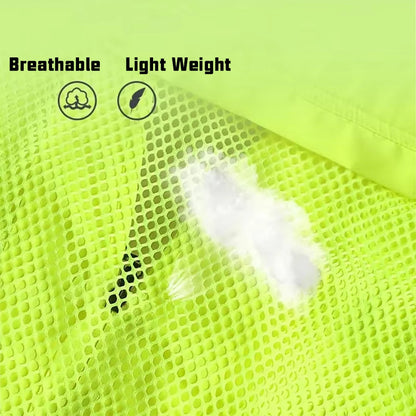 Reflective High Visibility Safety Vest Multi-Pocket Breathable Mesh