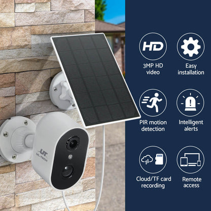 Wireless Security IP Camera Rechargeable With Solar Panel