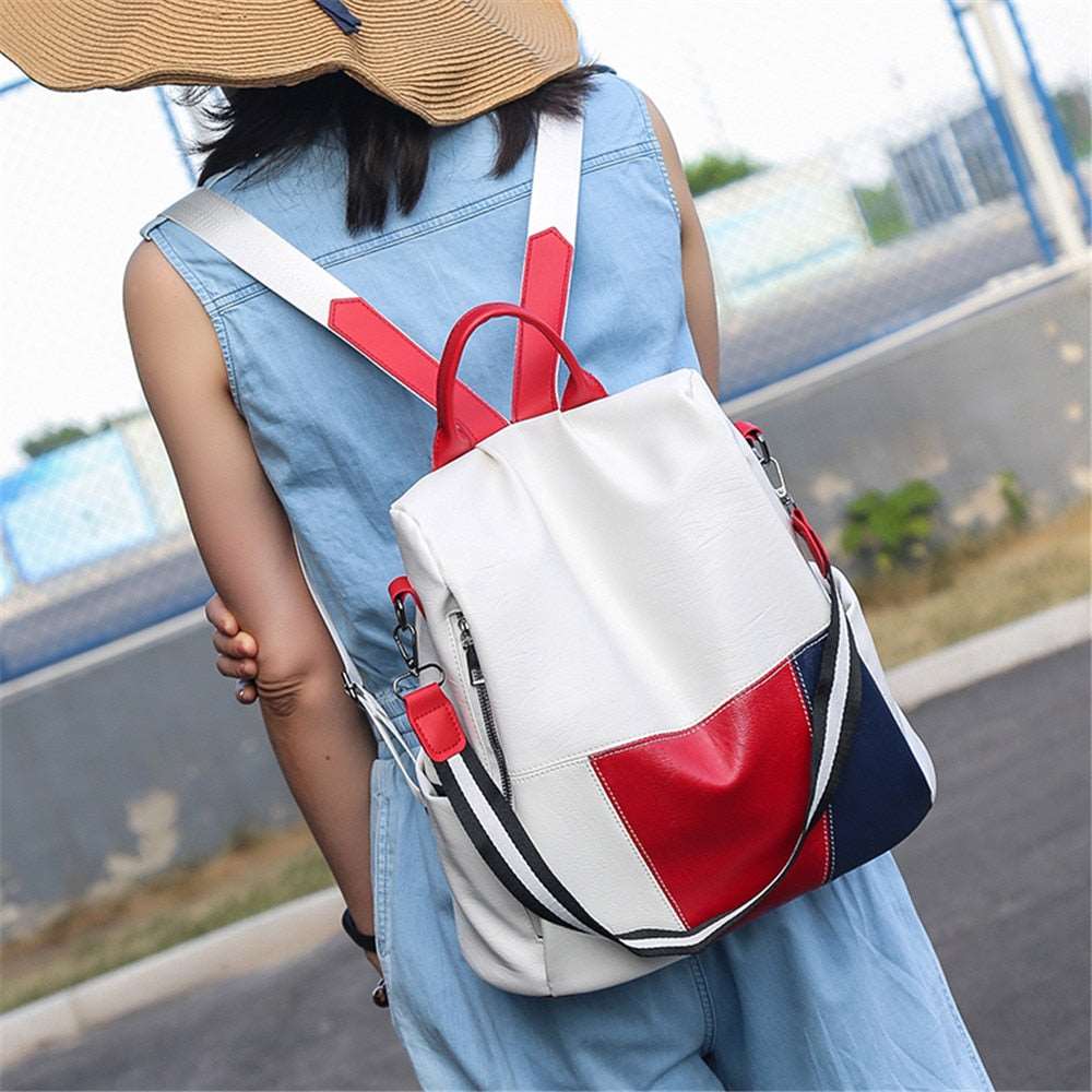 Anti-Theft Casual Leather Backpack Australia Dealbest