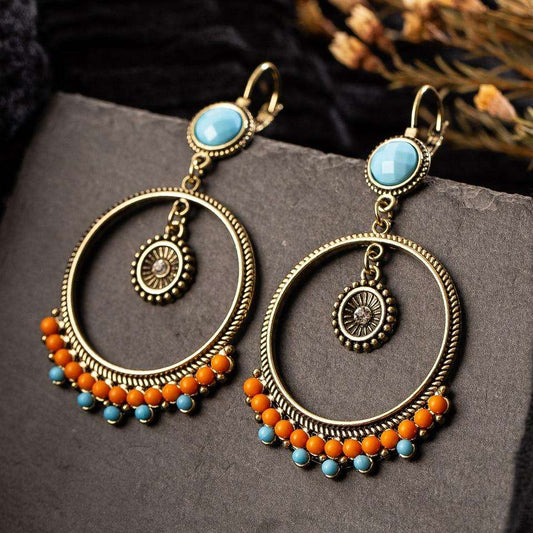 Bohemian Round Beads Drop Earrings Australia Dealbest