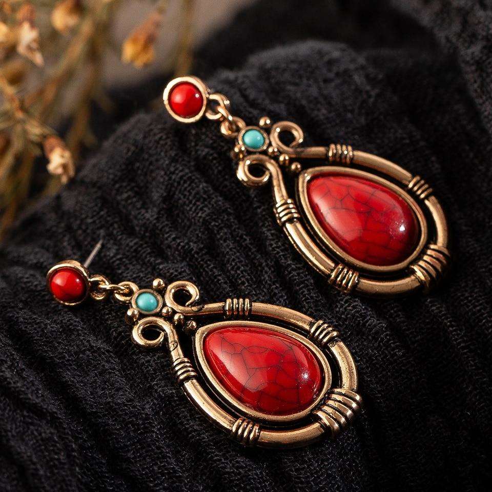 Bohemian Natural Stone Drop Earrings Australia Dealbest