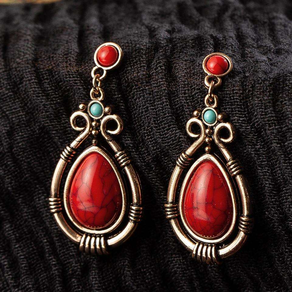 Bohemian Natural Stone Drop Earrings Australia Dealbest