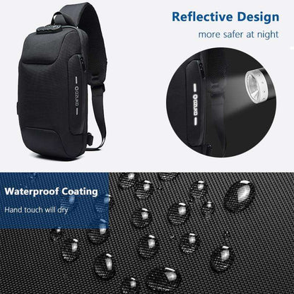 Anti-Theft Lockable Waterproof Travel/Cycling Sling Backpack Australia Dealbest
