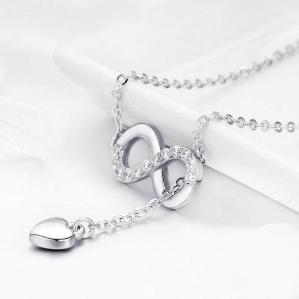Infinity Love Heart Sterling Silver Necklace Australia Dealbest
