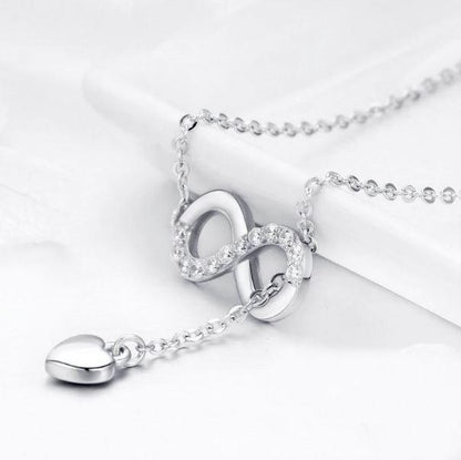 Infinity Love Heart Sterling Silver Necklace Australia Dealbest