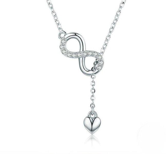 Infinity Love Heart Sterling Silver Necklace Australia Dealbest