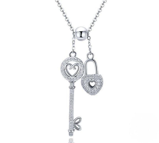Key of Heart Sterling Silver Necklace Australia Dealbest