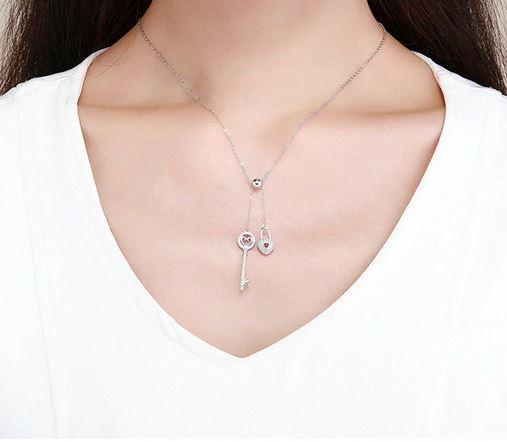 Key of Heart Sterling Silver Necklace Australia Dealbest