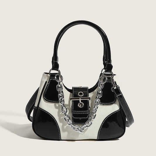 Canvas Chain Crossbody Tote Bag