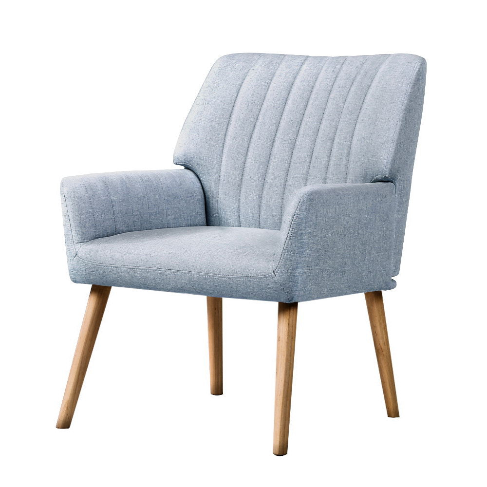 Accent Fabric Armchair Lounge Chair - Blue