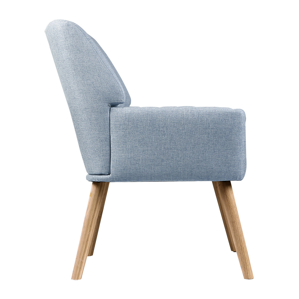 Accent Fabric Armchair Lounge Chair - Blue