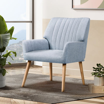 Accent Fabric Armchair Lounge Chair - Blue