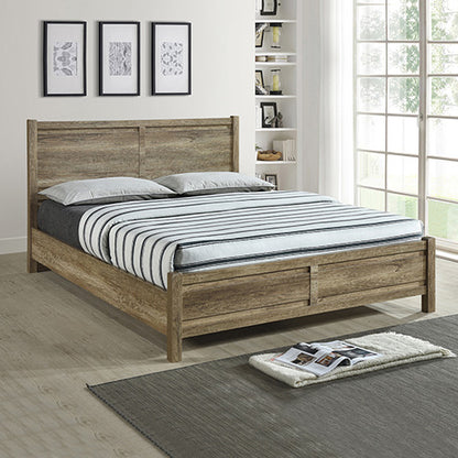 Queen Size Bed Frame Natural Wood - Oak Colour