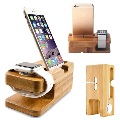 Apple Watch & Phone Bamboo Charging Dock Australia Dealbest