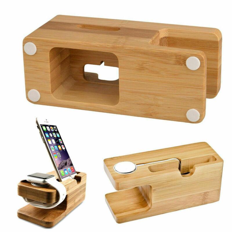 Apple Watch & Phone Bamboo Charging Dock Australia Dealbest