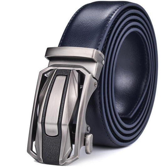 Men's Luxury Leather Dress Belt Blue Australia Dealbest