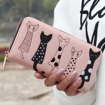 Kitten Leather Zipper Wallet Australia Dealbest