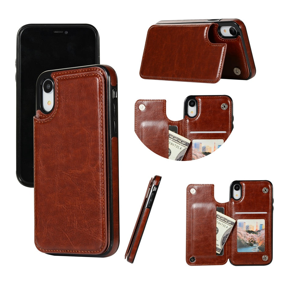 iphone Retro Flip Leather Case Various Models Australia Dealbest