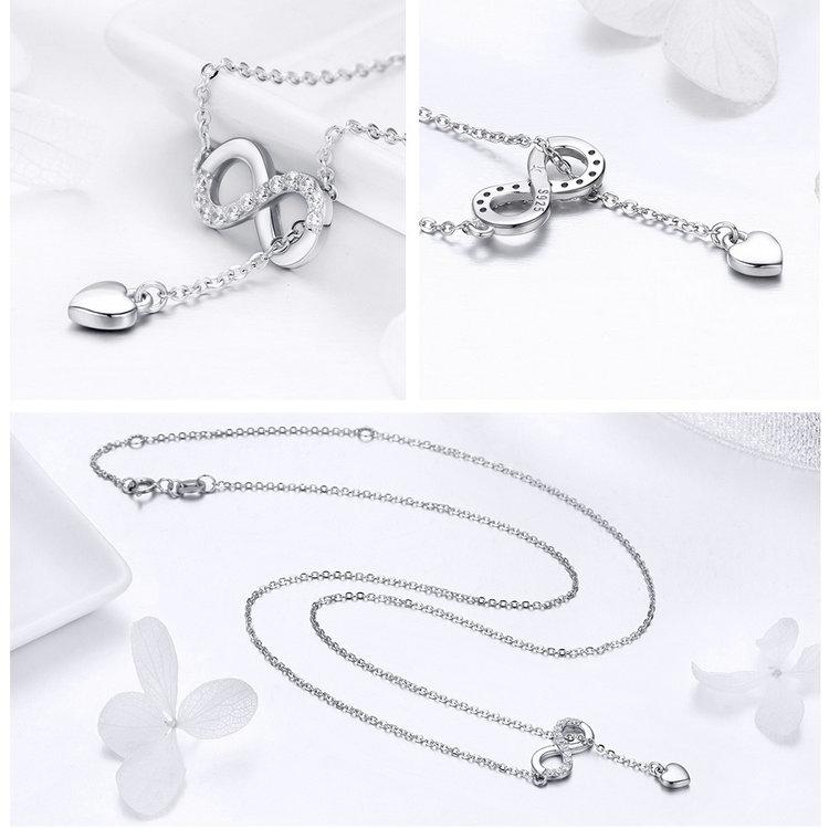 Infinity Love Heart Sterling Silver Necklace Australia Dealbest