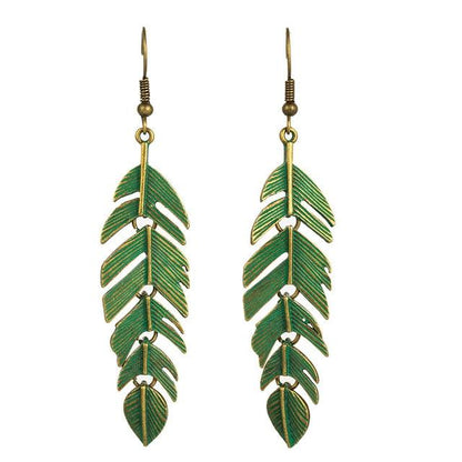 Long Leaf Dangle Drop Earrings Australia Dealbest