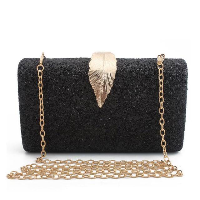 Bling Metal Leaf Hard Case Clutch Australia Dealbest