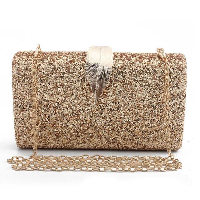 Bling Metal Leaf Hard Case Clutch Australia Dealbest