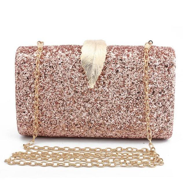 Bling Metal Leaf Hard Case Clutch Australia Dealbest