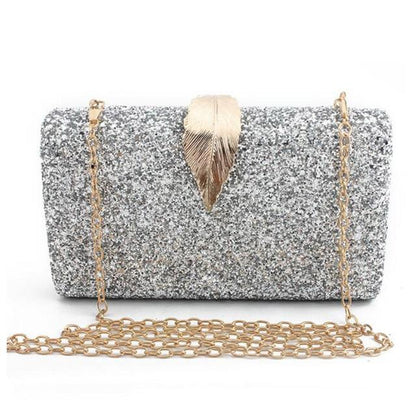 Bling Metal Leaf Hard Case Clutch Australia Dealbest