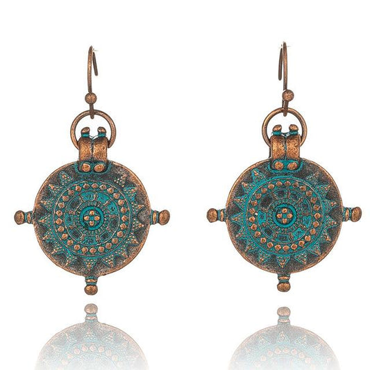 Ethnic Engraved Drop Earrings Australia Dealbest