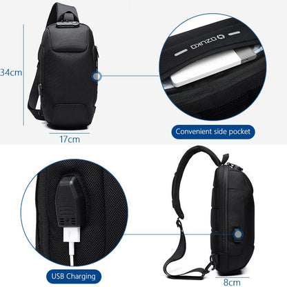 Anti-Theft Lockable Waterproof Travel/Cycling Sling Backpack Australia Dealbest