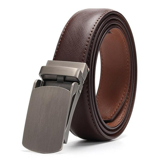 Men's Genuine Leather Adjustable Brown Business Belt Australia Dealbest