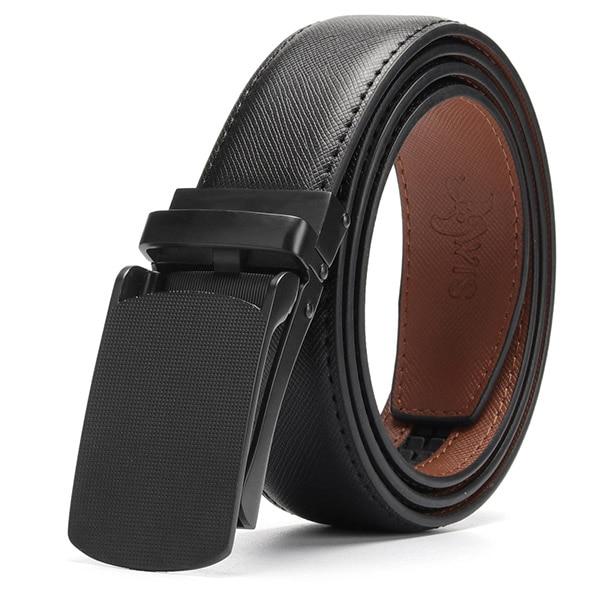 Men's Genuine Leather Adjustable Black Business Belt Australia Dealbest